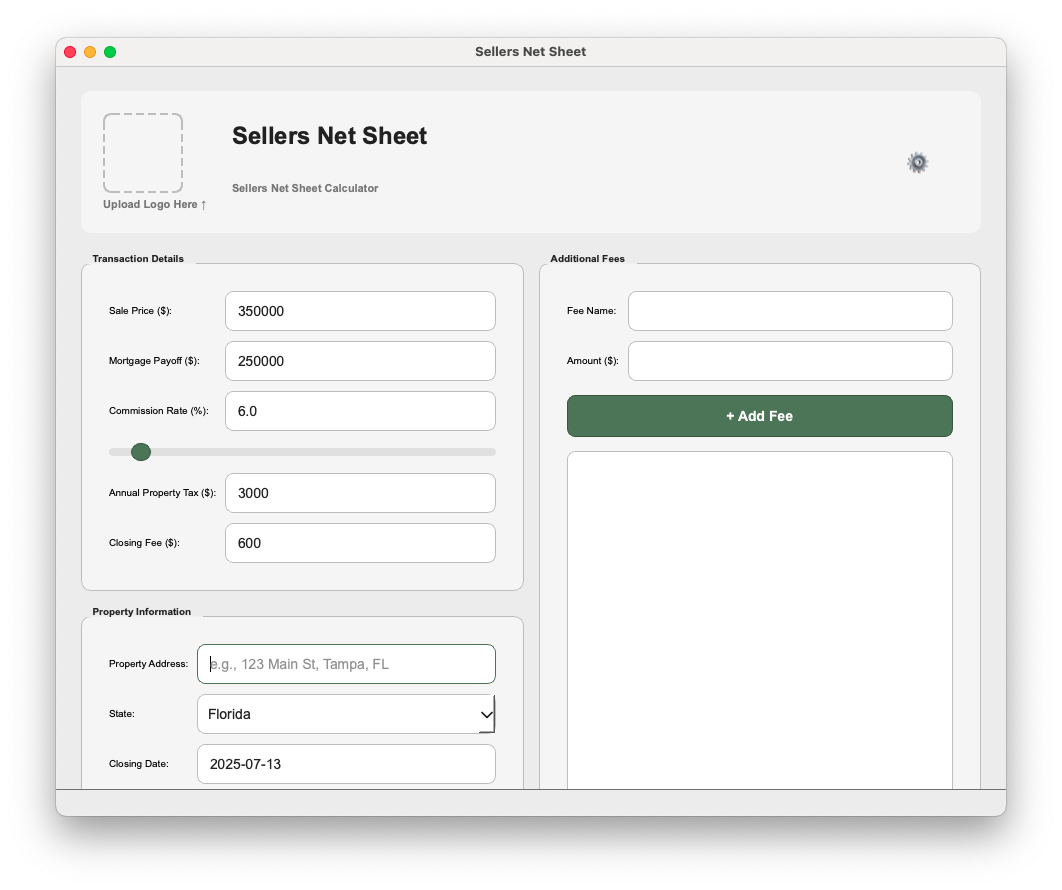 NetSheet.org real estate calculator screenshot
